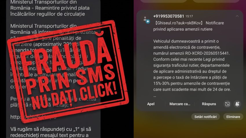 ALERTĂ DE FRAUDĂ: „Amenda prin SMS” – O nouă tentativă de înșelătorie!
