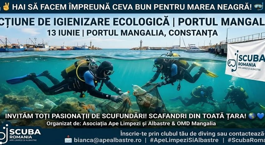 Acțiune de igienizare ecologică a Portului Mangalia