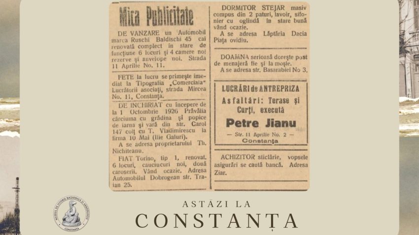 Calendar istoric MINAC: 16 iunie – Mica Publicitate