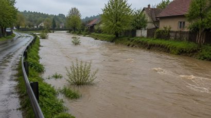 INHGA: Cod galben de inundații pe râuri din 14 județe, până joi la prânz