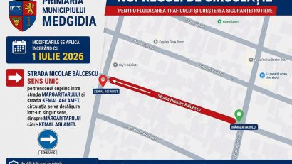 MEDGIDIA: De la 1 iulie, intră în vigoare noi reguli de circulație