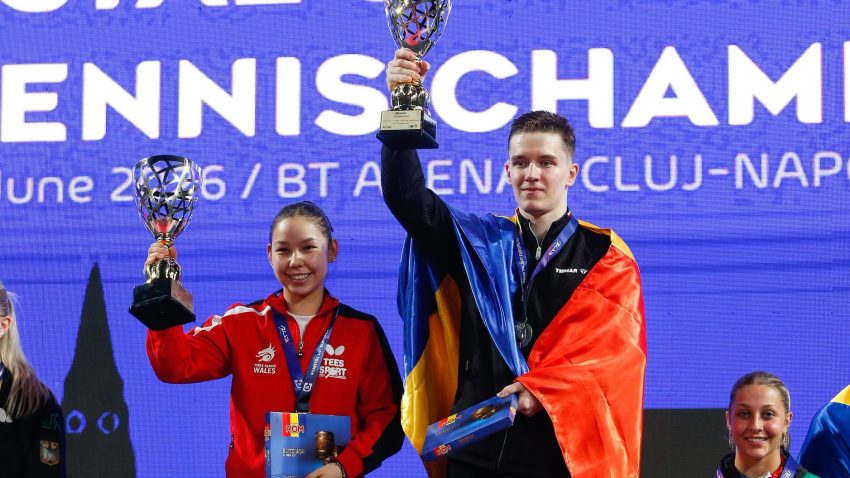 Tenis de masă: Iulian Chirița și Anna Hursey, campioni europeni U21