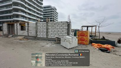 NĂVODARI: Țeava îngropată pe plajă provenea de la o construcție ridicată ilegal