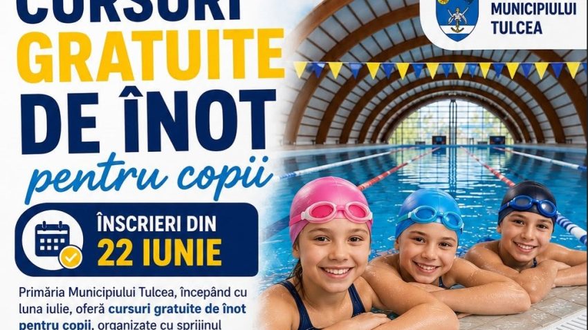 TULCEA: Cursuri GRATUITE de înot pentru copii la Bazinul Didactic