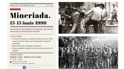 MAE marchează 36 de ani de la Mineriada din 1990 printr-o expoziţie de documente declasificate
