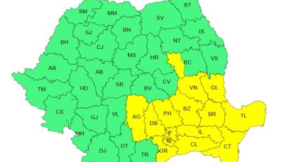 Dobrogea, sub noi avertizări COD GALBEN de furtuni și ploi torențiale
