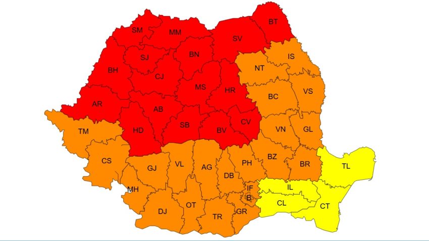 ANM a emis noi avertizări de caniculă. Unele zone vor fi sub COD ROȘU, iar temperaturile vor atinge 40 de grade Celsius