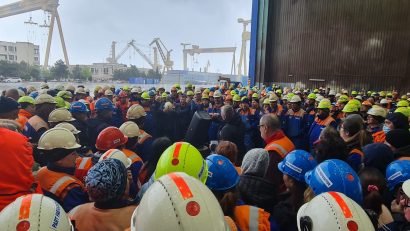 Ministrul Economiei: Forţa de muncă înalt calificată de la Șantierul Naval Mangalia ar putea fi absorbită prioritar în noile proiecte SAFE