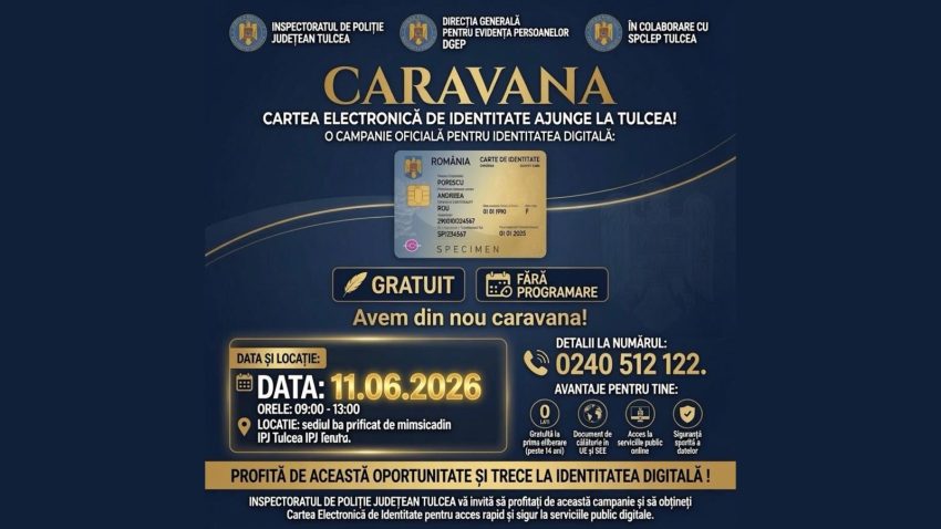 Caravana Cărții Electronice de Identitate ajunge la Tulcea