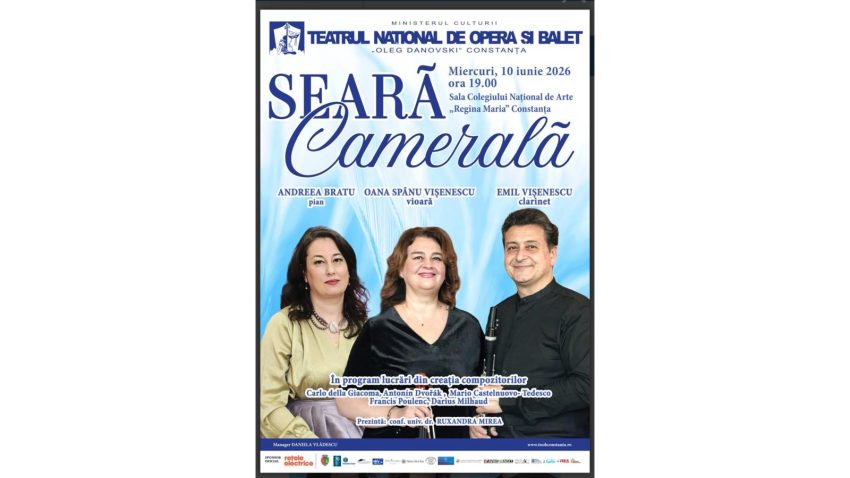 CONSTANȚA: Seară Camerală în sala de spectacole a Colegiului Național de Arte „Regina Maria”
