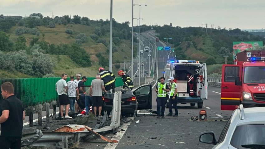 UPDATE | Accident grav pe A2, în zona Cernavodă. Trafic rutier restricționat