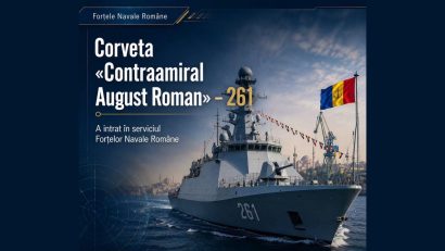 AUDIO | Corveta „Contraamiral August Roman” – 261 a intrat în serviciul operațional al Forțelor Navale Române