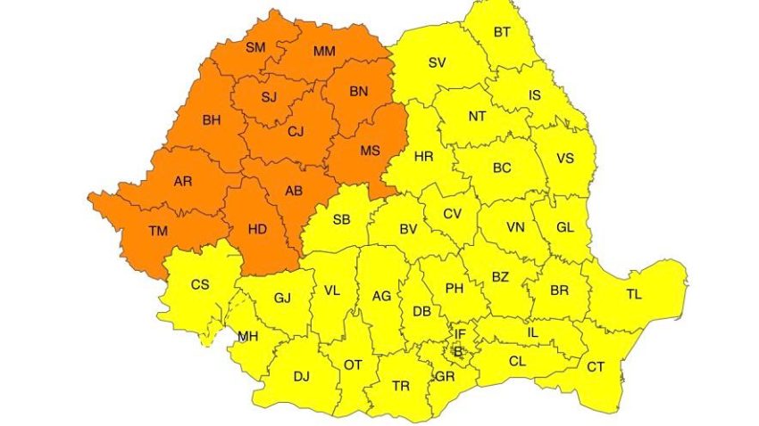 ANM a emis avertizări COD PORTOCALIU și COD GALBEN de caniculă pentru toată țara. NU lăsați niciodată copiii sau animalele de companie în mașină
