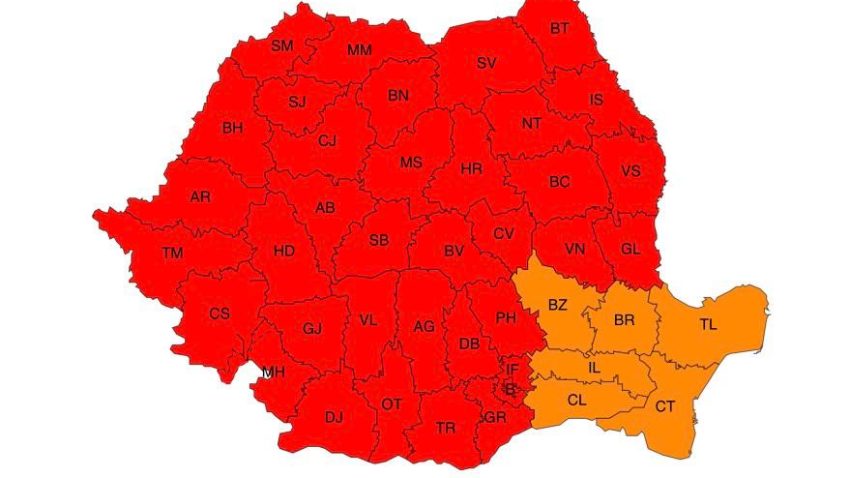 Dobrogea, sub avertizare COD PORTOCALIU de caniculă și disconfort termic accentuat
