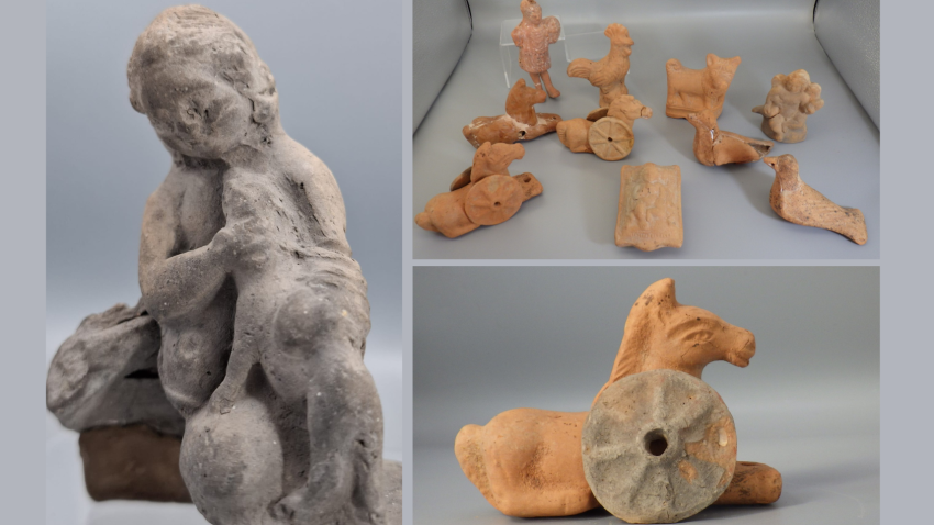AUDIO | Jucăriile copiilor din anticul Tomis, în expoziția „A fost odată ca niciodată…! Scurtă istorie a copilăriei în primele patru veacuri de stăpânire romană la Pontul Euxin”