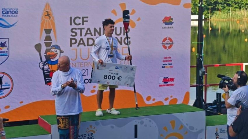 A doua medalie de AUR pentru constănțeanul Matei Barbu la ICF SUP Junior International Cup