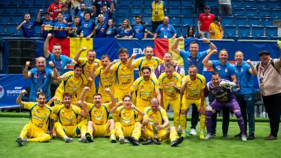 România – Serbia în sferturile Campionatului European de minifotbal