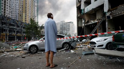 UCRAINA: Rusia a atacat Kievul cu rachete balistice în ajunul summitului NATO