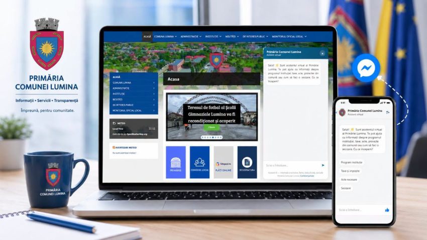 AUDIO | Asistenți virtuali la Primăria comunei Lumina, pentru acces mai rapid la informațiile publice