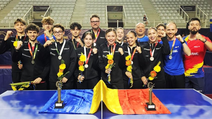 Argint pentru echipele României U19 la Europenele de tenis de masa din Portugalia