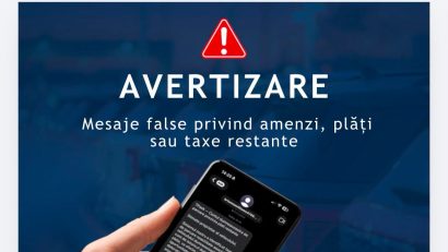 DNSC avertizează asupra unor tentative de fraudă prin SMS cu taxe de parcare false