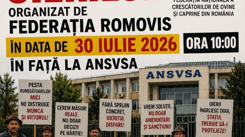 AUDIO | Crescători de oi și de capre au protestat, în Capitală, nemulțumiți de blocarea exporturilor de animale