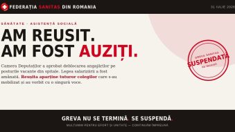 Sanitas a decis suspendarea grevei: Dăm o șansă politicului să se reseteze și să se reia negocierile pe legea salarizării