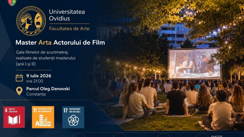 CONSTANȚA: Filme de scurtmetraj realizate de studenţi ai Universităţii Ovidius, prezentate publicului în aer liber