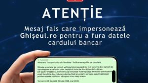 DNSC avertizează asupra unui nou mesaj fals, care impersonează Ghișeul.ro și este trimis prin SMS