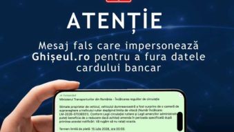DNSC avertizează asupra unui nou mesaj fals, care impersonează Ghișeul.ro și este trimis prin SMS