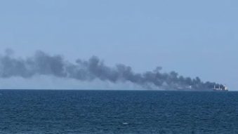 ANR: Incendiul de la bordul navei GAS LISBON a scăzut în intensitate