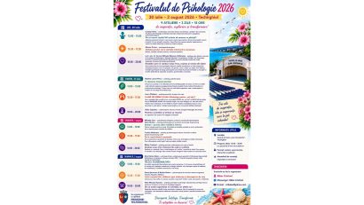 TECHIRGHIOL: Cea de-a doua ediție a Festivalului de Psihologie are loc la Teatrul de Vară „Jean Constantin”