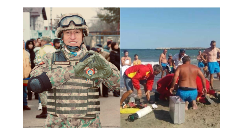 Militarul Tudorel Căpățână, erou pe litoral, după ce a salvat o fetiță de 11 ani de la înec