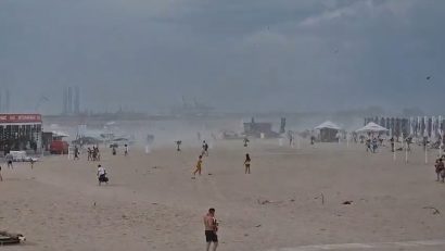 VIDEO: Furtună de nisip pe plajele din Eforie