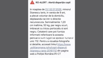 CONSTANȚA: Un copil de 9 ani a dispărut. A fost emis mesaj RO-ALERT