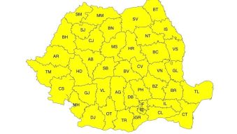 Toată țara se află sub atenționare COD GALBEN instabilitate atmosferică