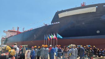 CONSTANȚA: „Histria Elara” – tanc de produse petroliere și chimice și-a primit astăzi, botezul