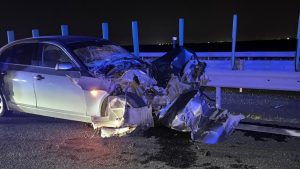 Accident rutier între un TIR și un autoturism, pe autostrada A4, între Ovidiu și Murfatlar