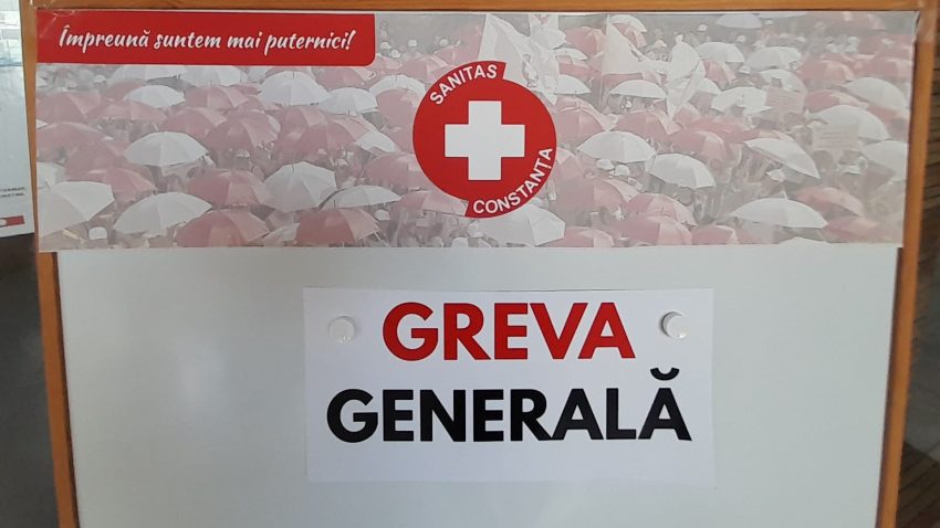 GREVĂ GENERALĂ în sistemul sanitar. La Spitalul Județean Constanța, unele secții au activitatea suspendată