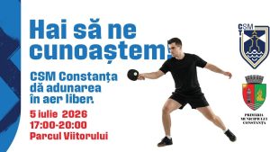 Invitație la mișcare și sport adresată de CSM Constanța