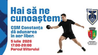 Invitație la mișcare și sport adresată de CSM Constanța