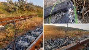 Siguranța circulației feroviare în stația CF Năvodari, pusă în pericol din cauza unei tentative de furt