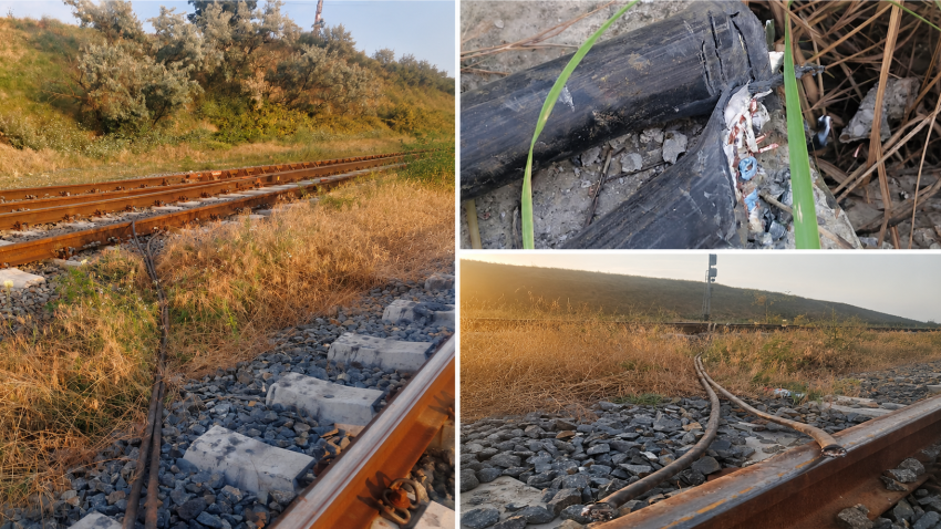 Siguranța circulației feroviare în stația CF Năvodari, pusă în pericol din cauza unei tentative de furt