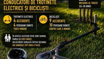CONSTANȚA: 13 accidente rutiere cu biciclete sau trotinete în doar o săptămână!