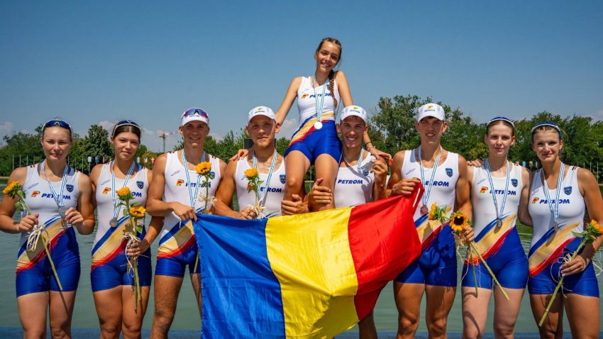 România încheie pe primul loc Mondialele de Canotaj U19, cu 6 medalii