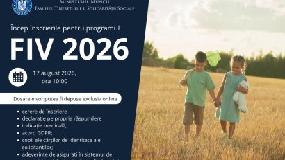 MMFTSS: Înscrierile în Programul FIV pentru creșterea natalității încep luni