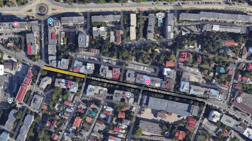 TULCEA: Lucrări de reabilitare pe strada Victoriei – trafic închis etapizat dinspre strada Podgoriilor