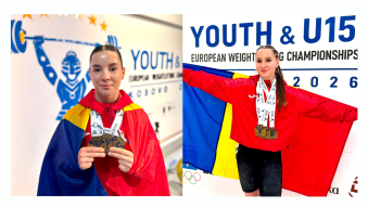 Alexia Şipoş și Maia Delia Andrei, triple campioane continentale la Europenele U17 de haltere