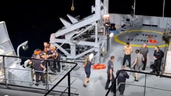 Nicușor Dan: Nava care s-a scufundat după ce a luat foc în Marea Neagră a fost lovită