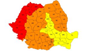 Cod roșu de caniculă în șapte județe; Cod portocaliu în trei sferturi din țară, până vineri dimineața